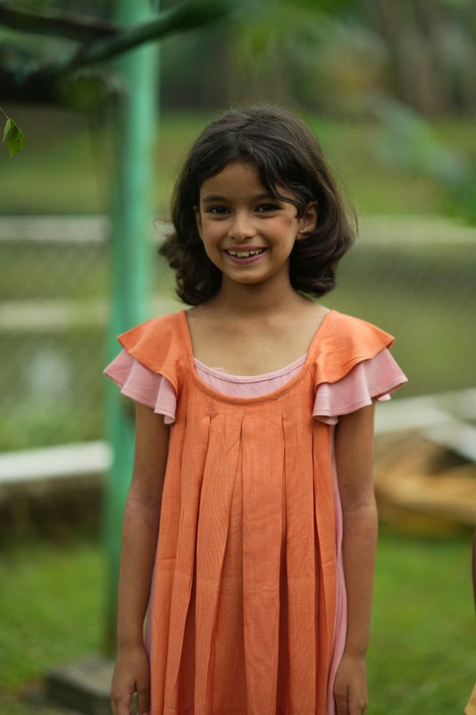 "Petal Friends"-Breathable bamboo cotton Dress for Kids.