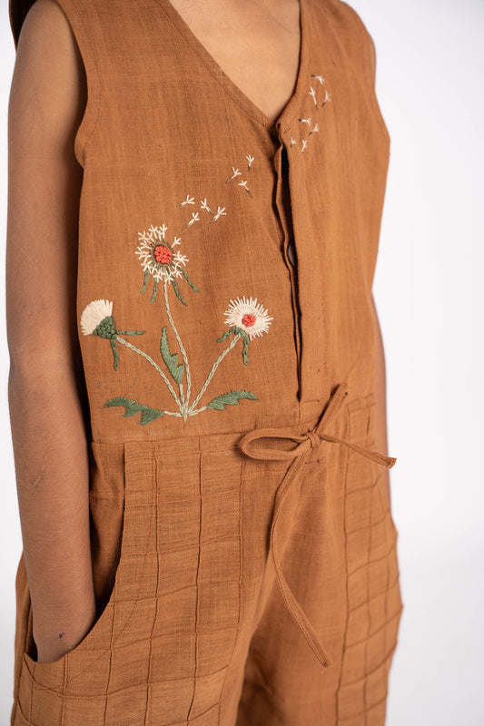 "Bloom and wings"-Breathable Cotton jumpsuit for Kids