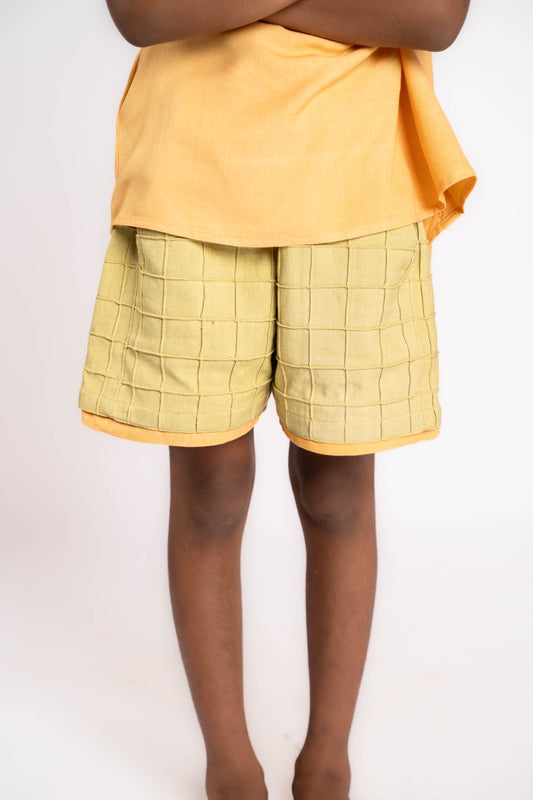 "Sun Petals" - Breathable Cotton Kids Shorts.