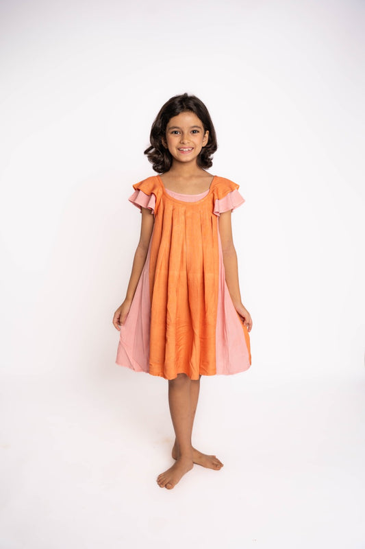 "Petal Friends"-Breathable bamboo cotton Dress for Kids.