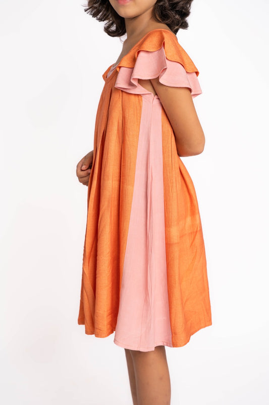 "Petal Friends"-Breathable bamboo cotton Dress for Kids.